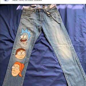 Custom Rick and Morty Jeans
